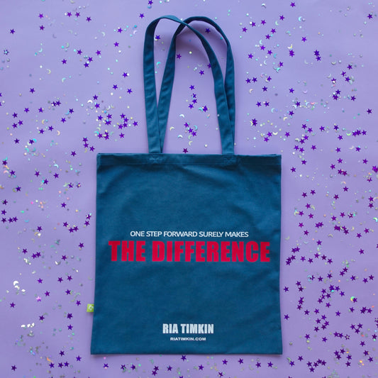 The Difference Tote Bag in Teal